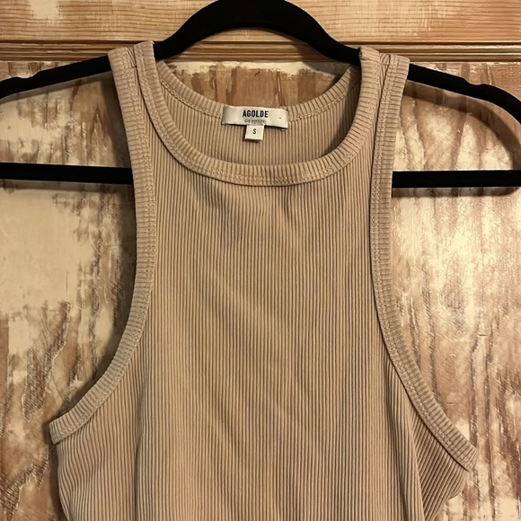 Agolde Rayne High-Neck Rib-Knit Tank - S - Picture 6 of 8